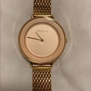 Rose gold Skagen watch